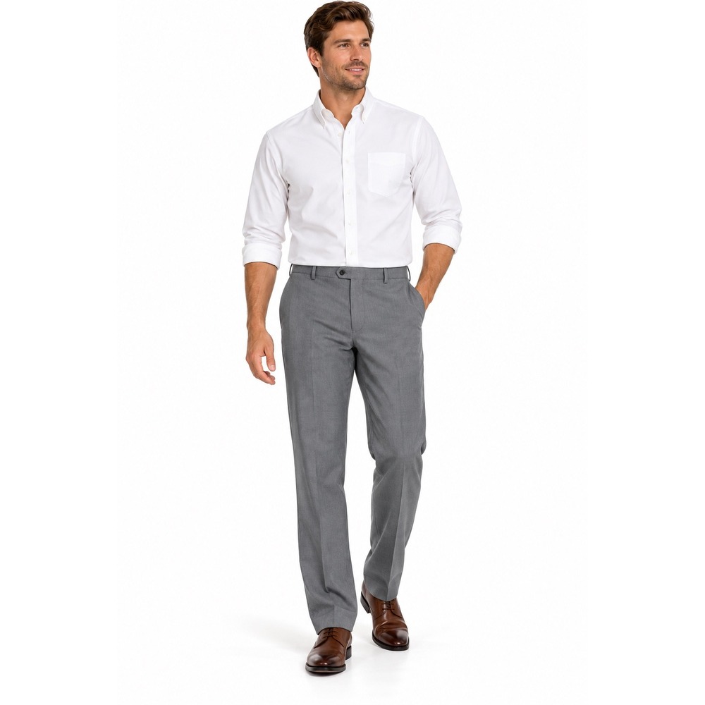 Lauren Ralph Lauren Mens Ultraflex Dress Pants Light Grey 38W x 36L Flat Front